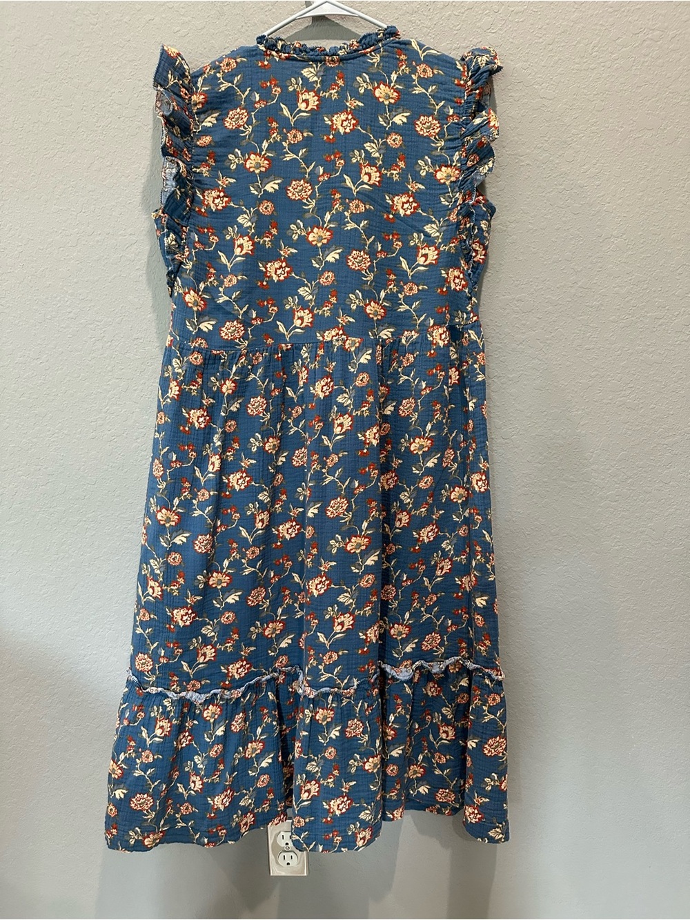 Wonderly floral cotton midi dress Sz XL EUC - Picture 6 of 9